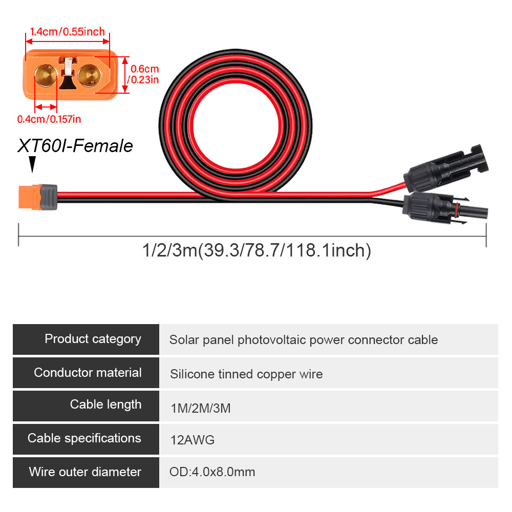 1/2/3M Solar Connector to XT60 - đánh giá và giá Ipex Connector