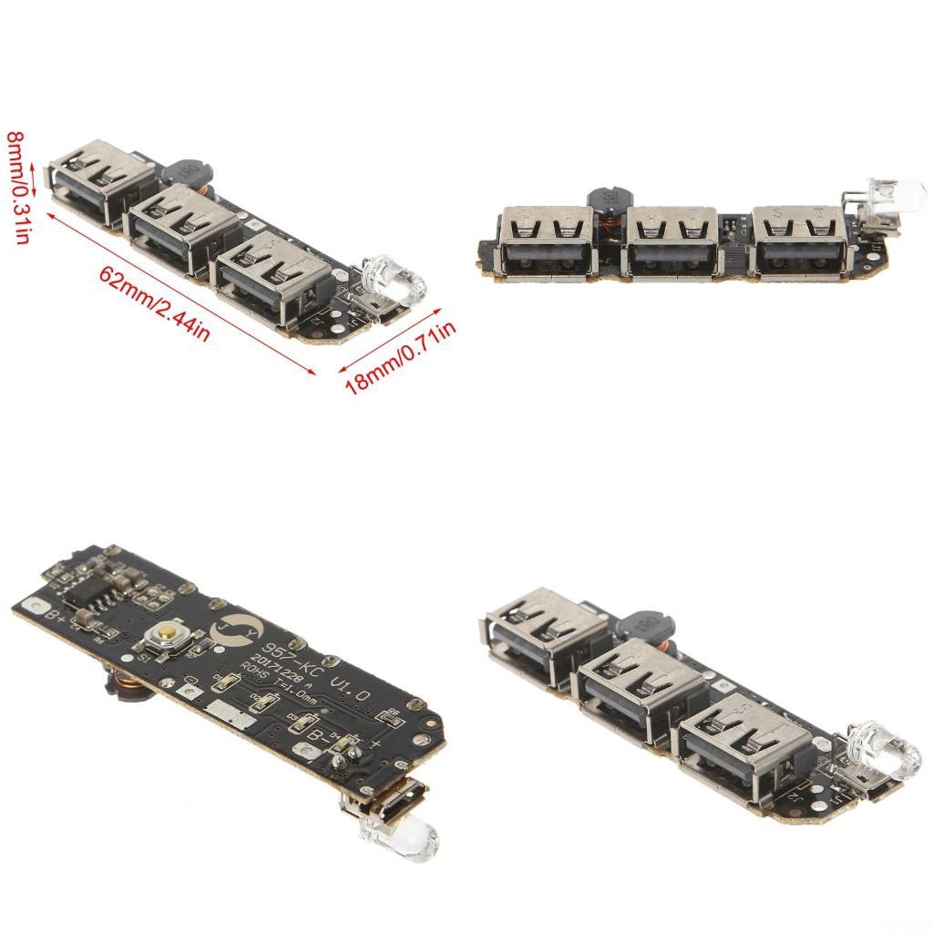 B03F 5V 2.1A 3 USB Tăng Áp Ban - đánh giá và giá Li Ion Charger Module