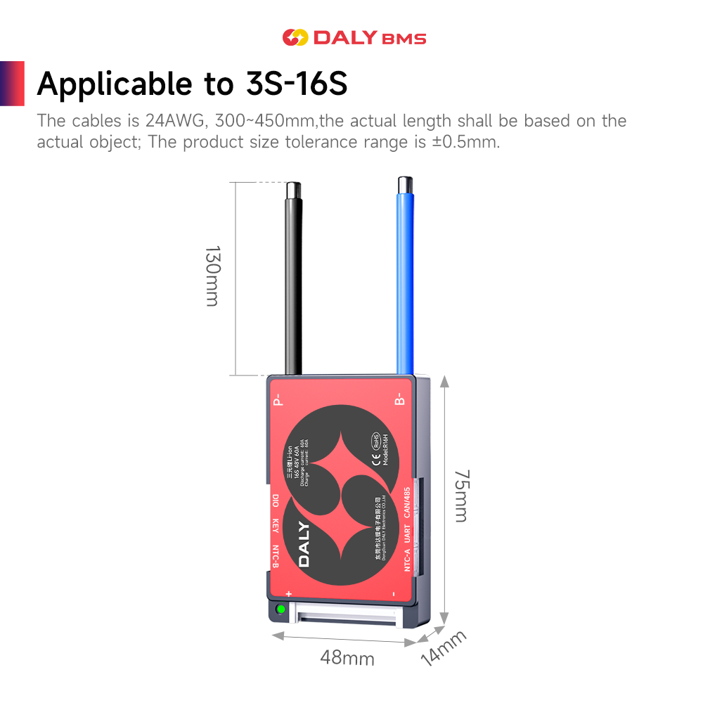 DALY Smart BMS 16S 60V 40A Li- - đánh giá và giá Proto Board