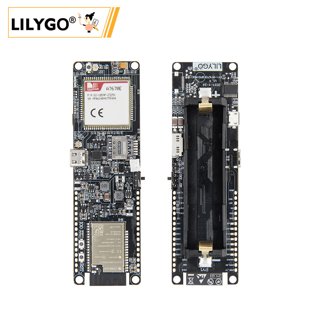 LILYGO T-A7670E ESP32 Module,  - đánh giá và giá Esp32 Battery Holder Lipo